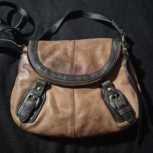 Lucky Brand Brown and Black Leather Bag